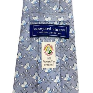 Vineyard Vines Tie 2006 Founders Cup Golf Invitational Shelter Harbor 3.5" x 59"